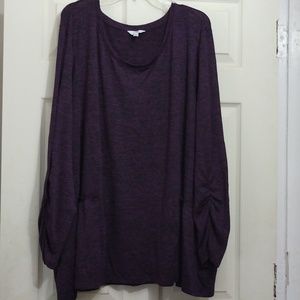 Terra & sky Heather purple baby doll tunic sweater size 4 x